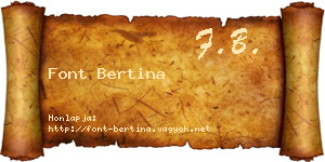 Font Bertina névjegykártya