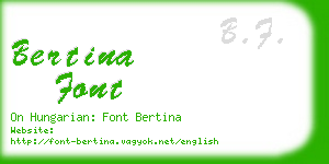 bertina font business card